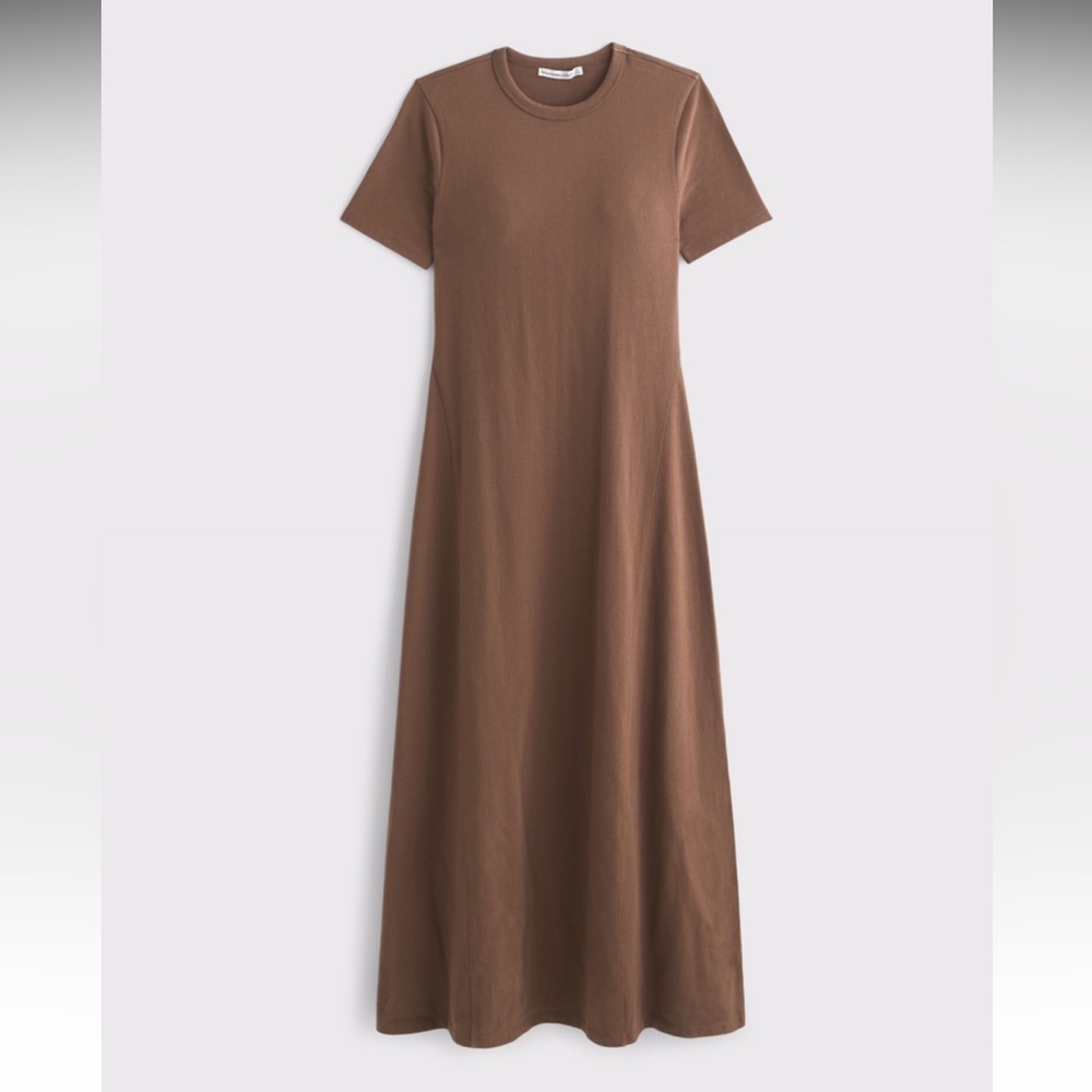 Abercrombie Brown T-Shirt Knit Maxi Dress